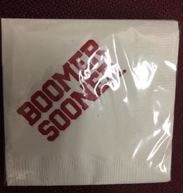 Sassy Cups Boomer Sooner Paper Napkins 20ct (5"x5" folded)