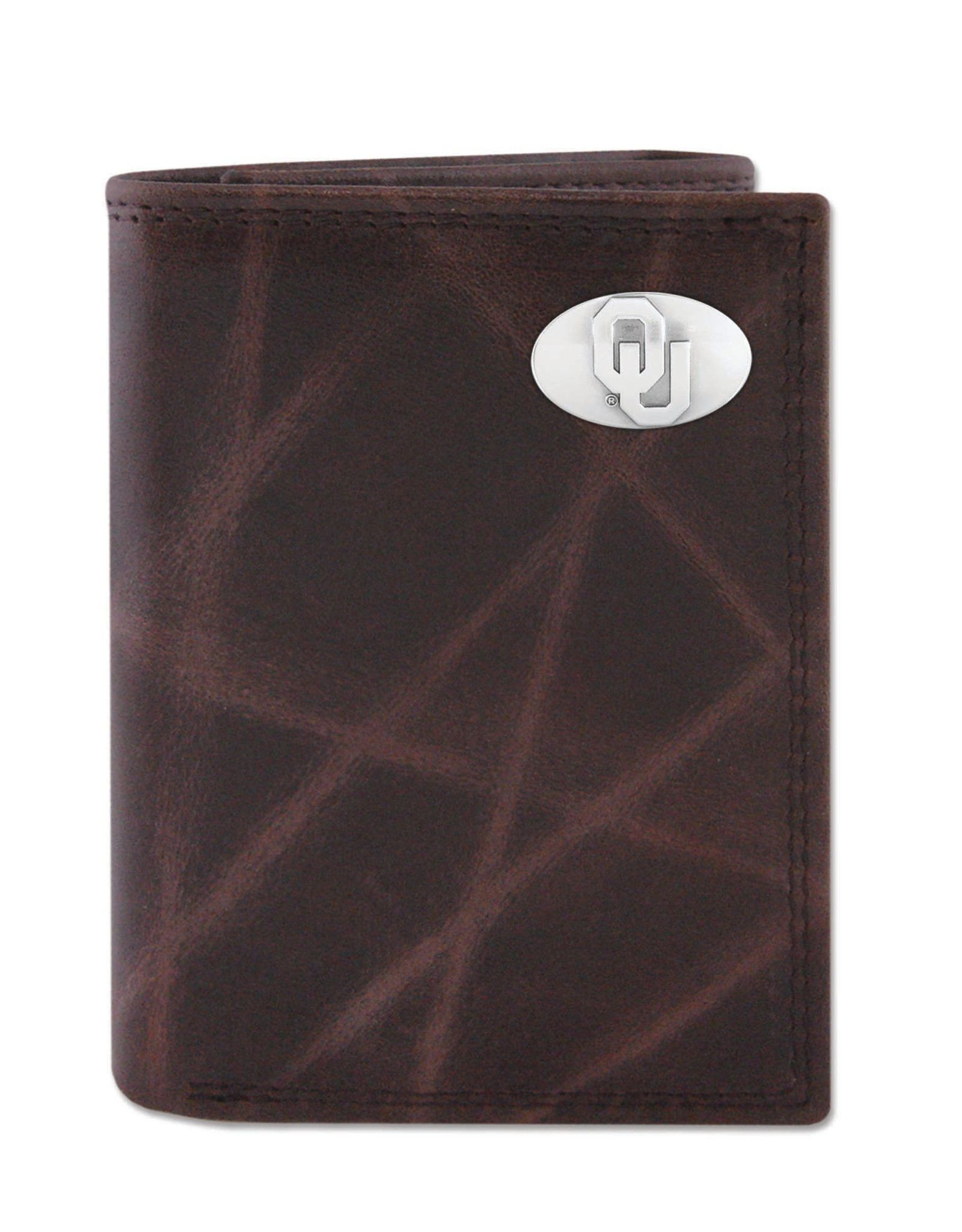 Zep-Pro Zep-Pro Brown Wrinkle Trifold Wallet