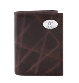 Zep-Pro Zep-Pro Brown Wrinkle Trifold Wallet