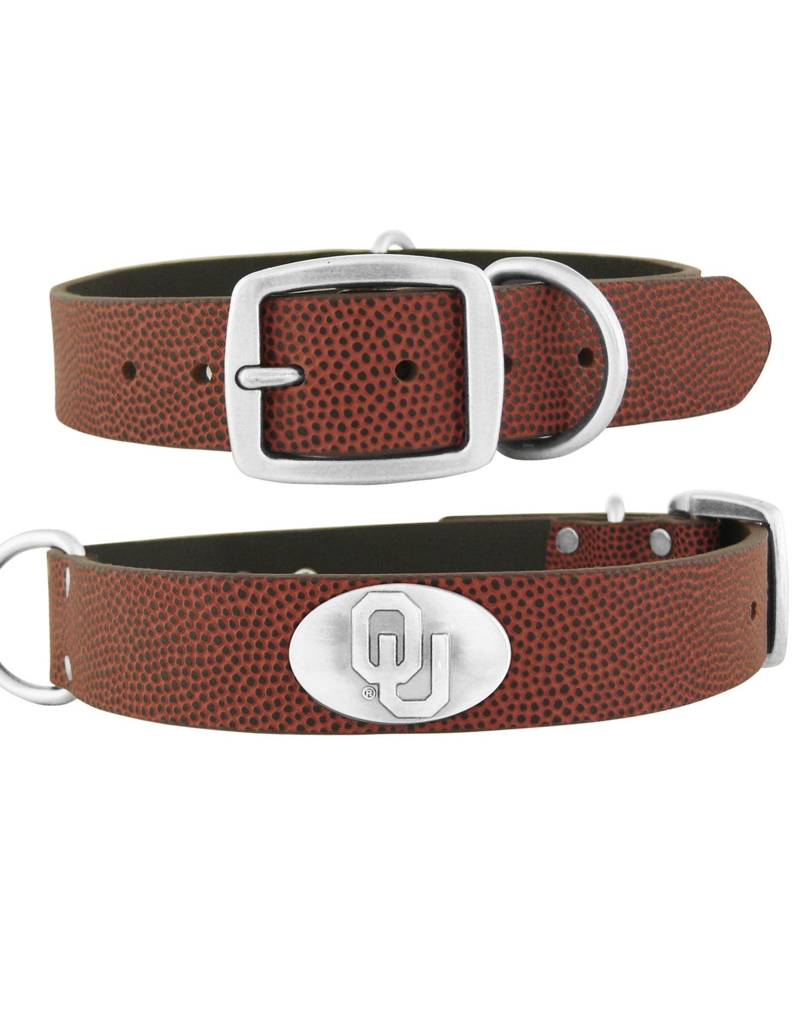 Zep-Pro Zep-Pro OU Concho Football Grain Leather Dog Collar