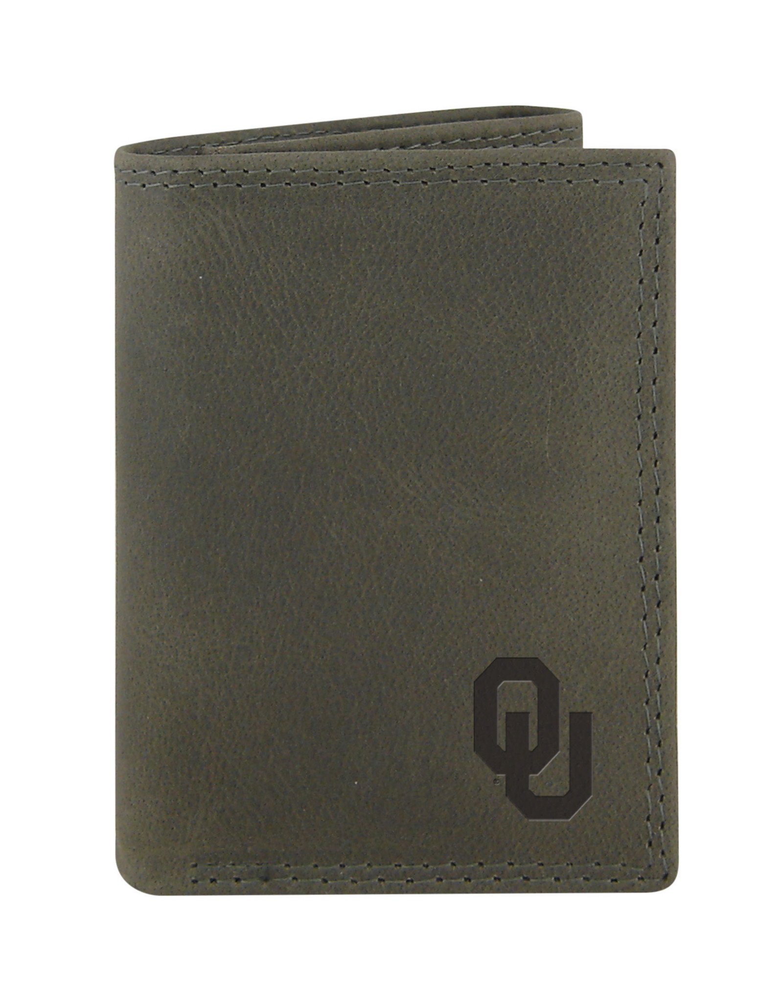 Zep-Pro Zep-Pro OU Gray Leather TriFold Wallet