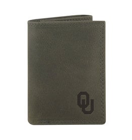 Zep-Pro Zep-Pro OU Gray Leather TriFold Wallet