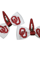 USA Licensed Bows Oklahoma Sooners Hair Clippies