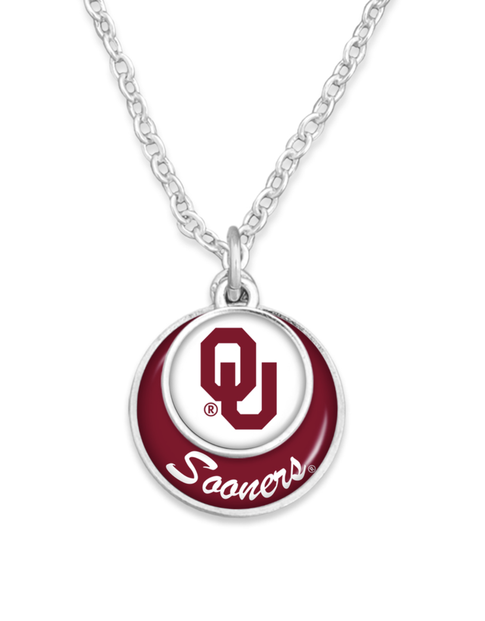 FTH FTH OU Sooners Stacked Disc Necklace