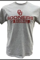 Gildan Basic Cotton Tee Oklahoma Baseball Athletic Grey