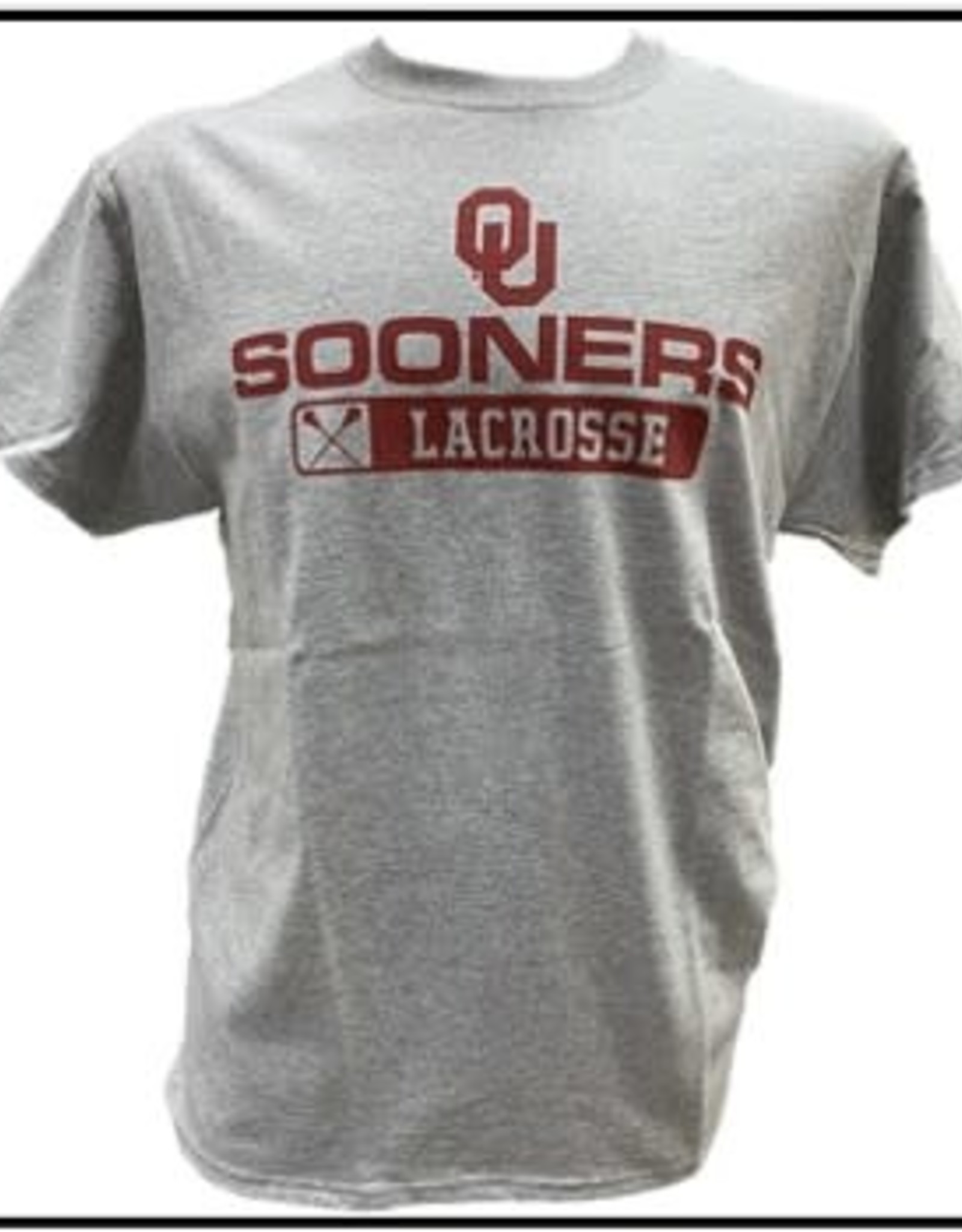 Gildan Basic Cotton Tee Oklahoma Lacrosse Athletic Grey