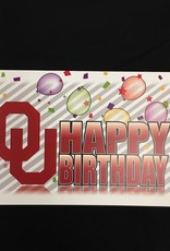 The Fanatic Group OU Balloons Happy Birthday Card/Envelope