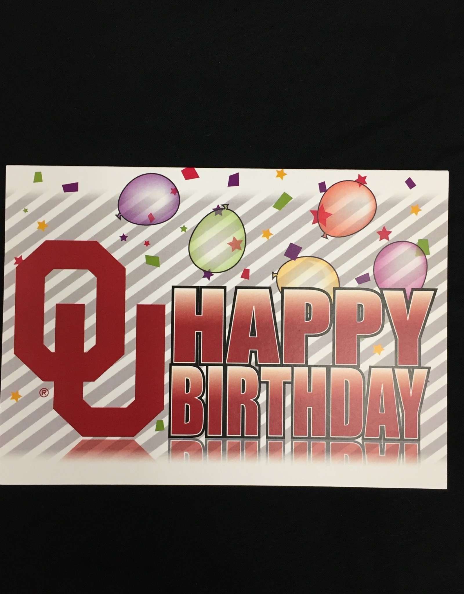 The Fanatic Group OU Balloons Happy Birthday Card/Envelope