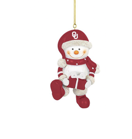 Hanna's Handiworks OU Resin Snowman w/ Gift Ornament