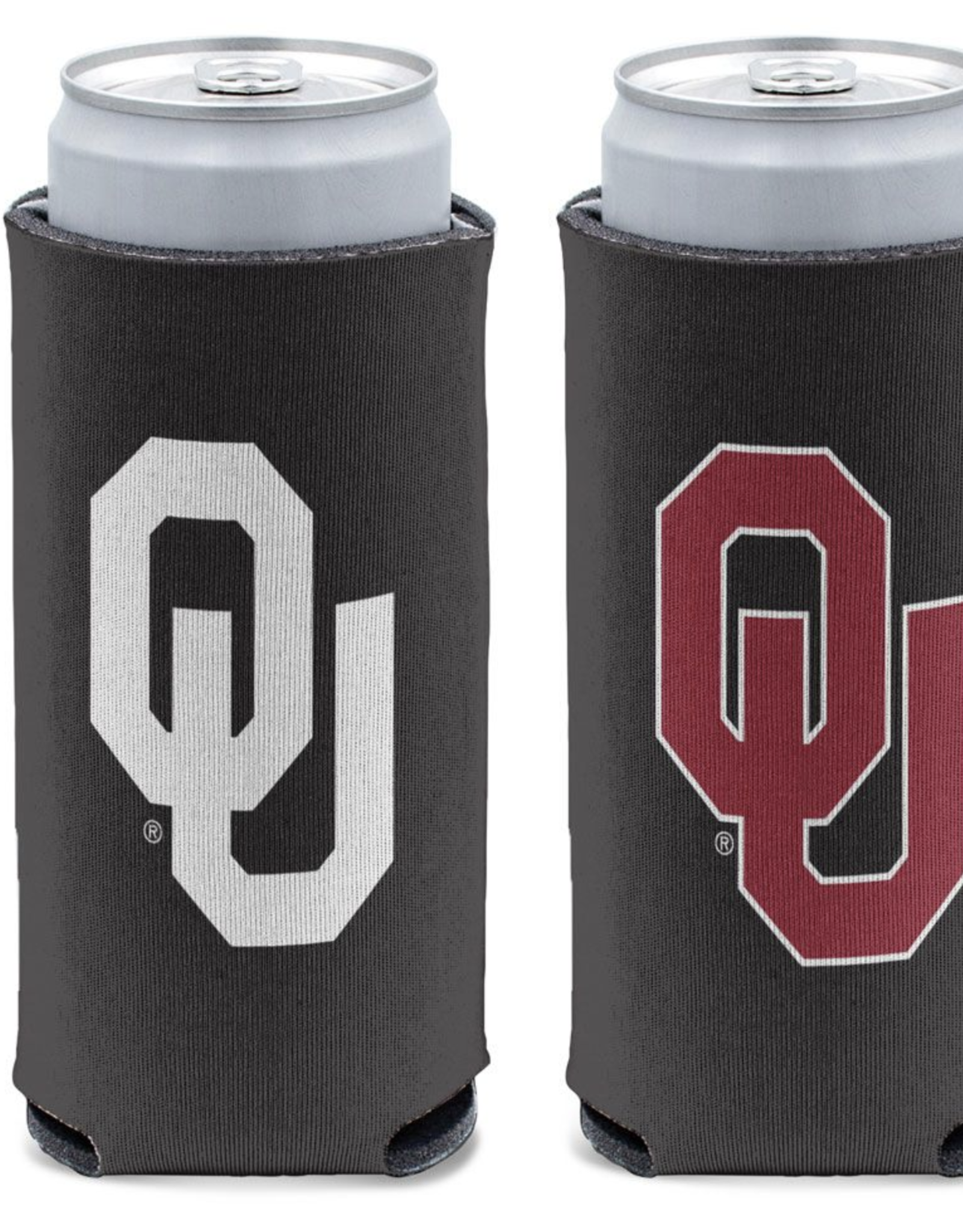 WinCraft OU Black 12oz Slim Can Cooler