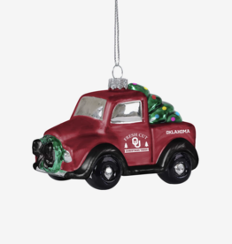Forever Collectibles Oklahoma Truck Blown Glass Ornament