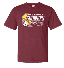 Next Level Unisex Oklahoma Sooners Crimson Softball Tee