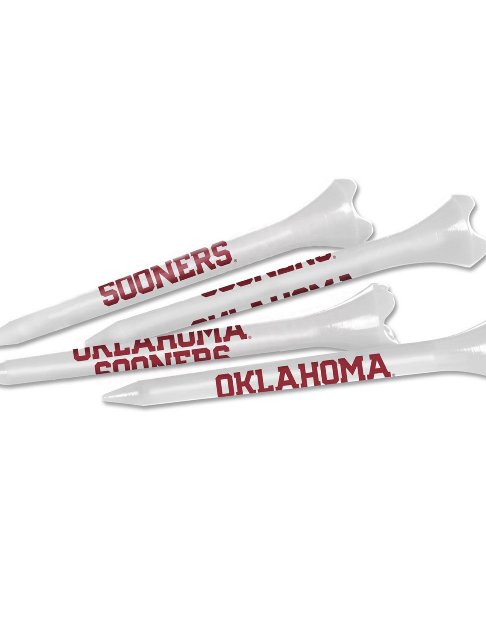 Team Effort OK Sooners White 40 Count Plastic 2 3/4" Golf Tees