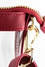Capri Designs OU Fashion Clear Large Crossbody 10"x7.25"x2.375"