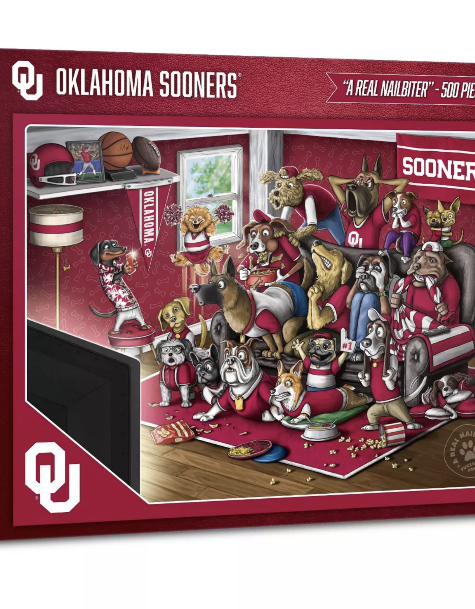 You The Fan Oklahoma Sooners "A Real Nailbiter" 24"x18" 500 Piece Puzzle