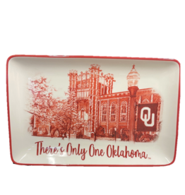 Valiant Gifts Oklahoma Campus Ceramic Trinket Tray (10.75"x7")