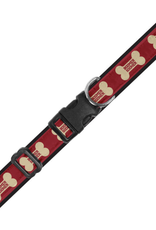 MCM Boomer Sooner Dog Bone Woven Dog Collar