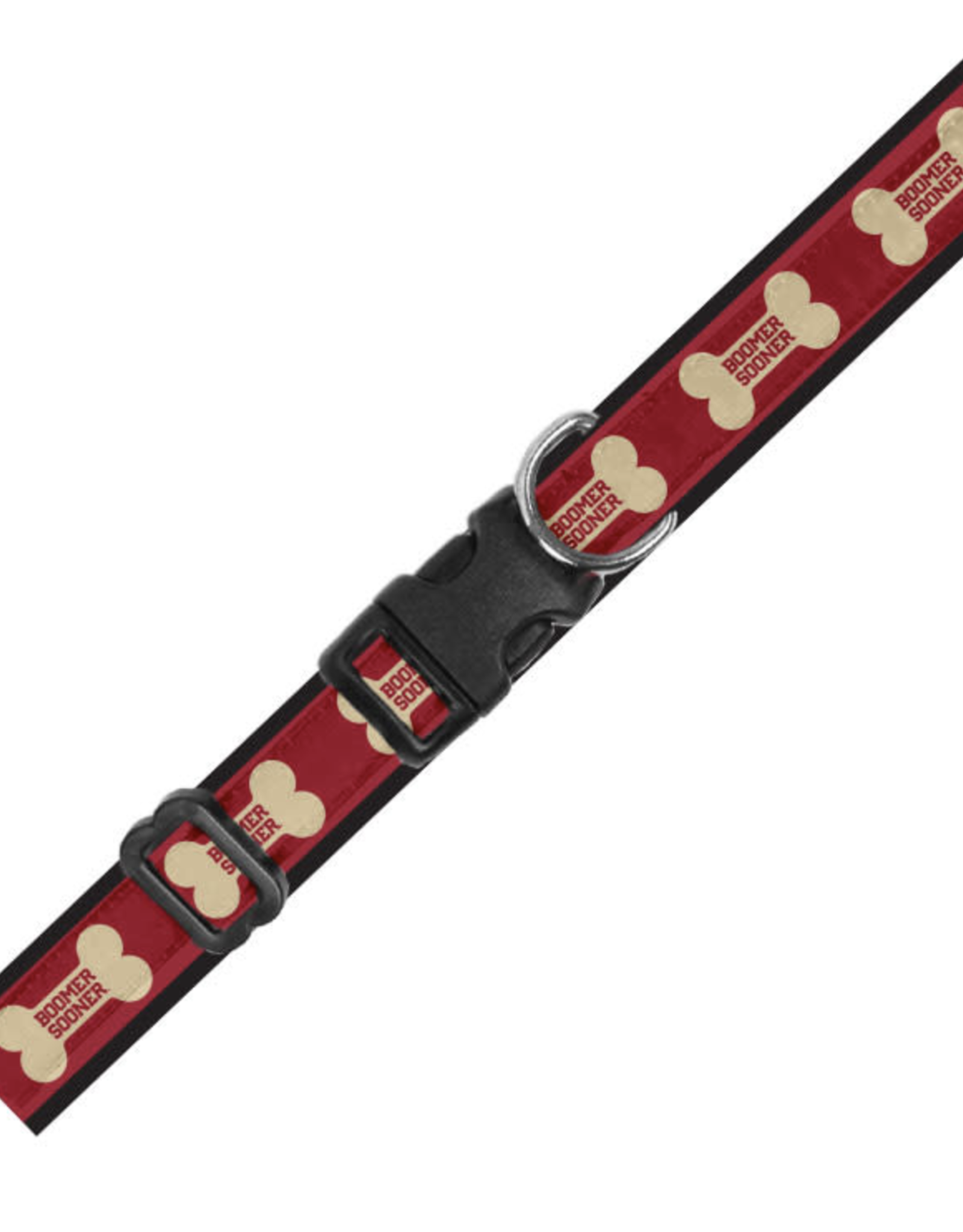 MCM Boomer Sooner Dog Bone Woven Dog Collar