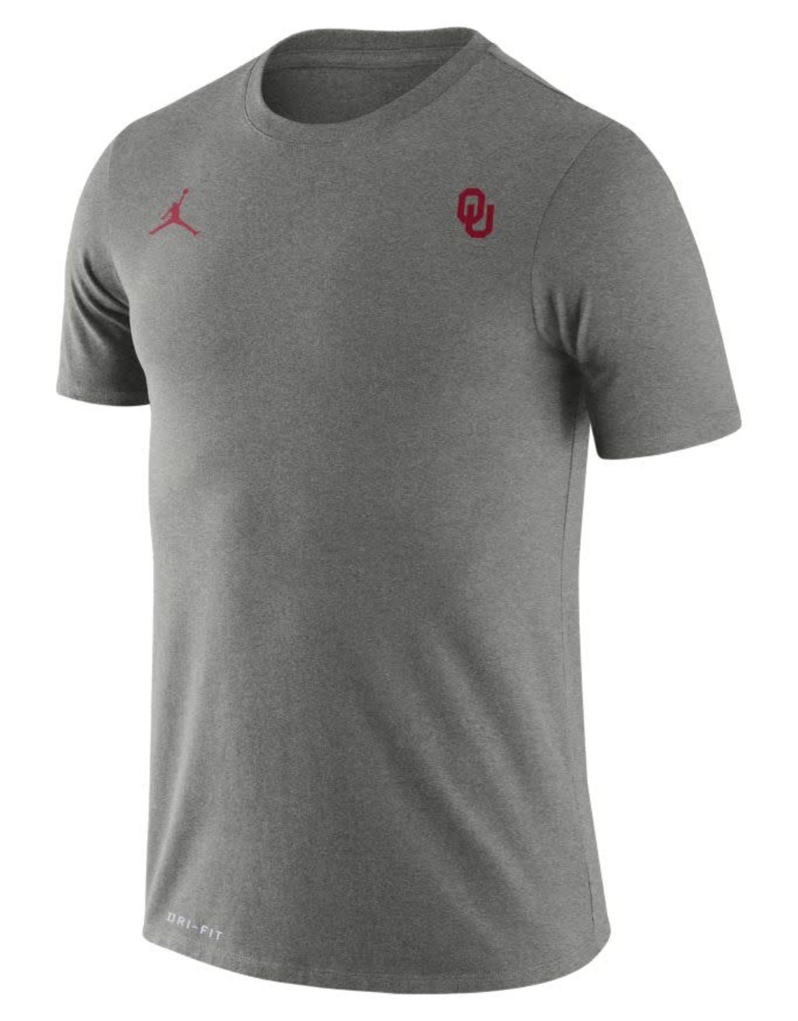 Jordan Men's Jordan Carbon Heather Gray OU Small Logo Tee