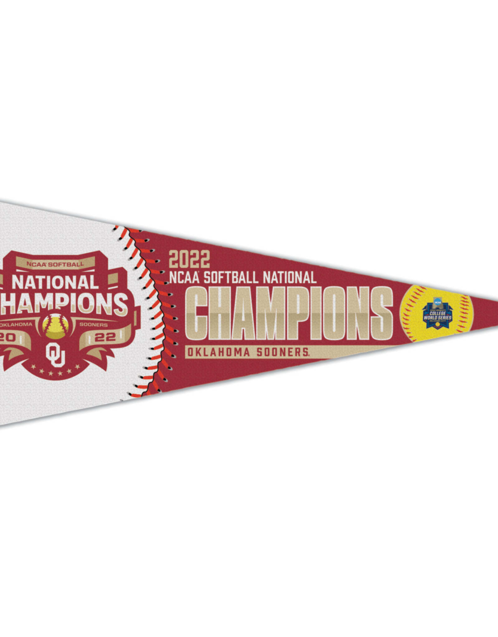 WinCraft 2022 OU Softball National Champions Collectors Pennant