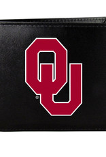 Siskiyou Oklahoma Sooners Black Bi-Fold Large Logo Wallet