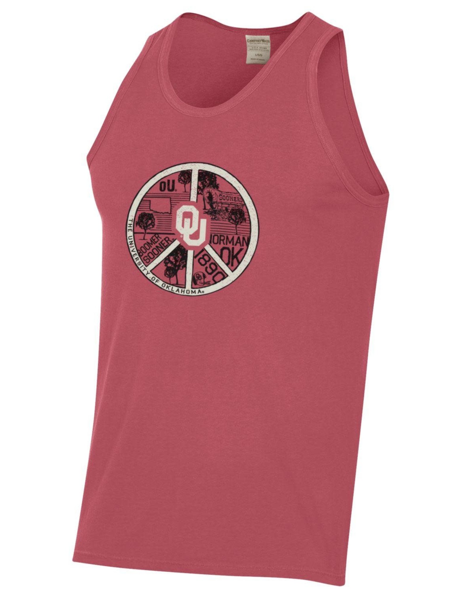 Gear For Sports Men's OU Peace Sign Comfort Wash Tank