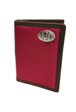 Zep-Pro OU Concho Crimson Nylon Tri-Fold Wallet