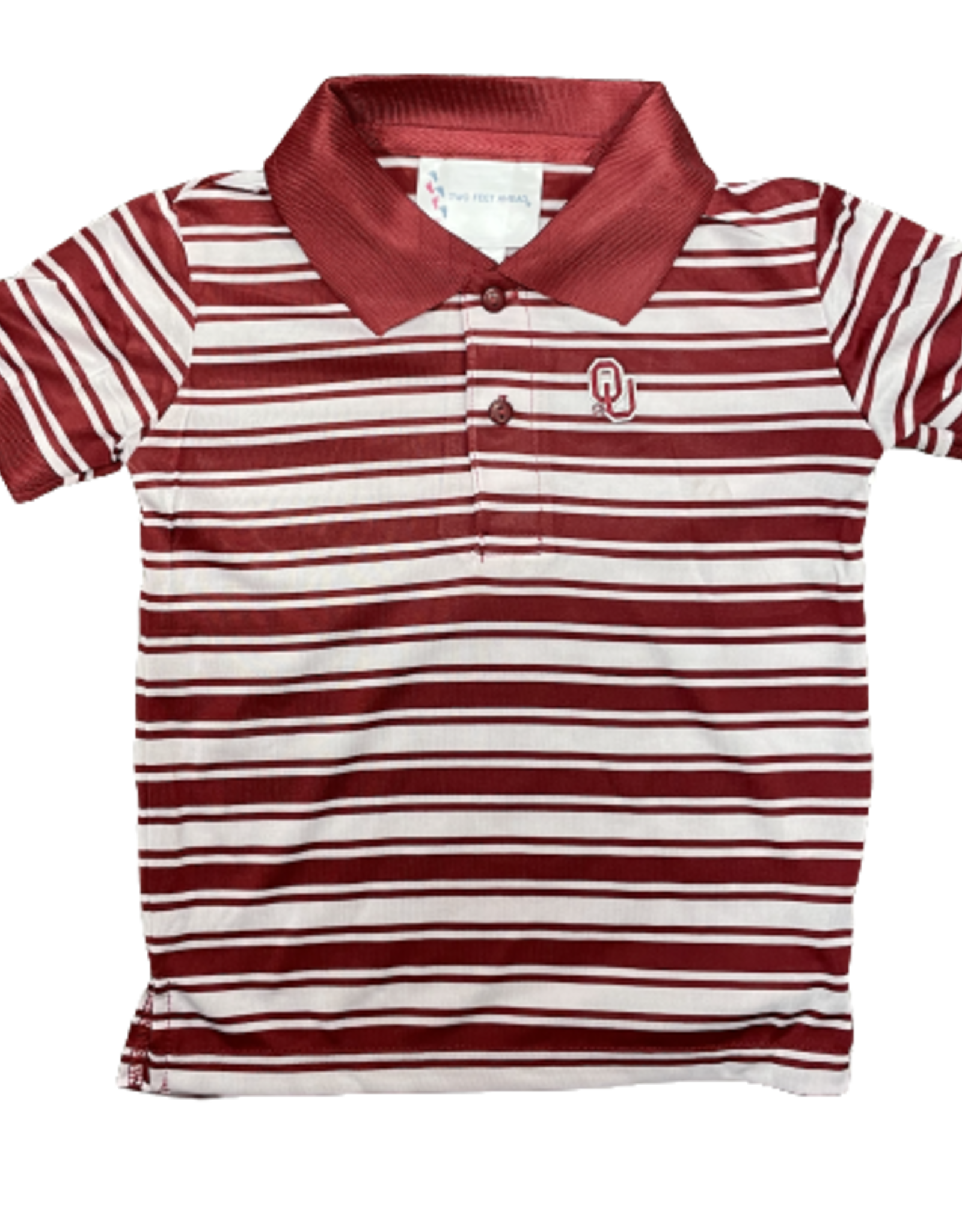 Two Feet Ahead Toddler OU Polyester Stripe Golf Shirt