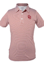 Garb Youth Carson OU Striped Poly Polo