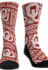 Rockem Rock 'Em OU Logo Sketch  Socks L-XL (M's 9-13, W's 10.5-14.5)