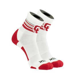 TCK OU Sooners Varsity Quarter Crew Sock Mens L 10-13