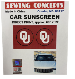 Sewing Concepts Round 2pc OU Car Sunscreen Approx 60"x29"