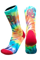 TCK OU Tie Dye Socks Women's Size 7-10 (M's 6-9)