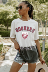 Gameday Couture Women's Bleached Dyed White/Grey Tee