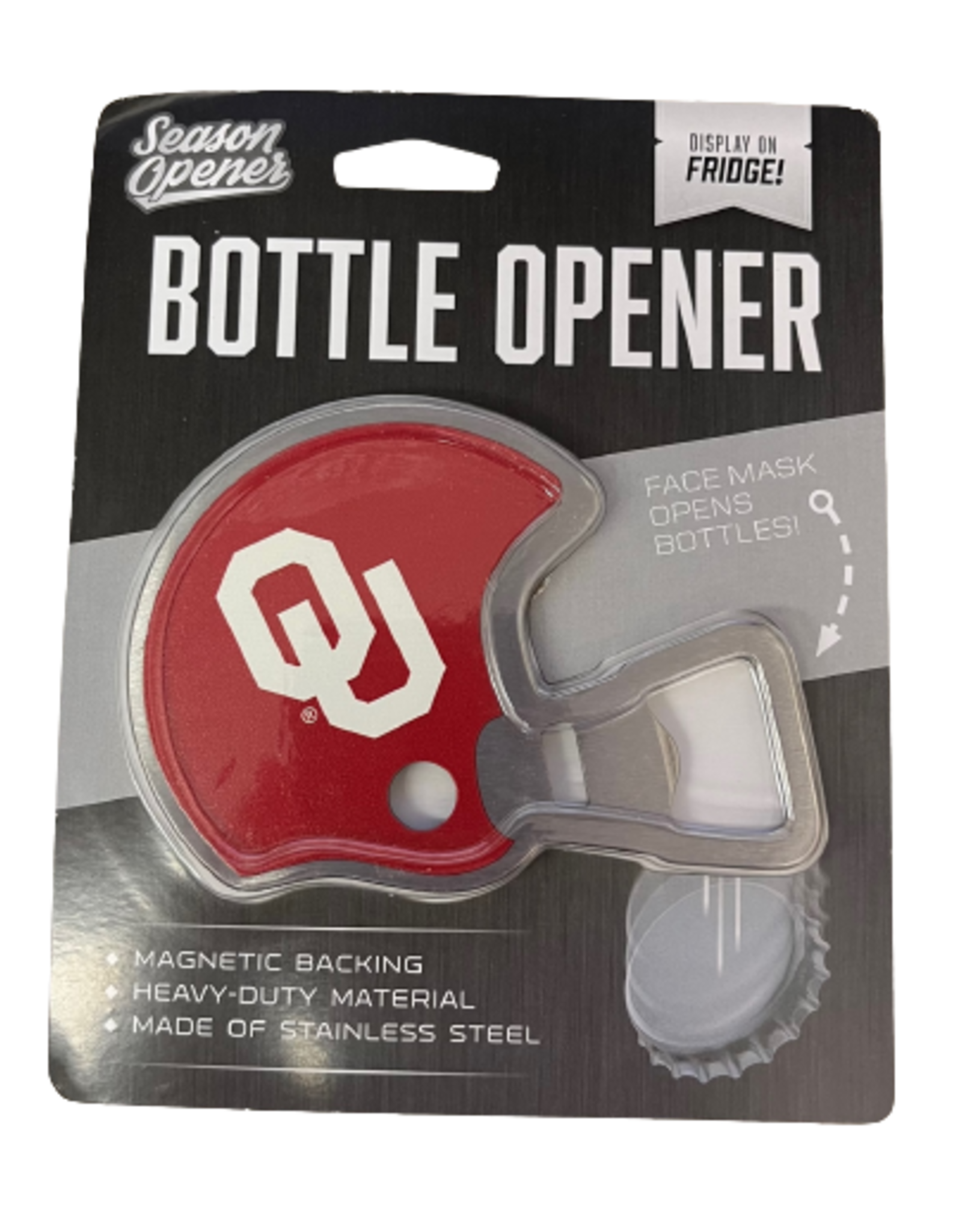 You The Fan Oklahoma Sooners Magnetic Football Season Bottle Opener