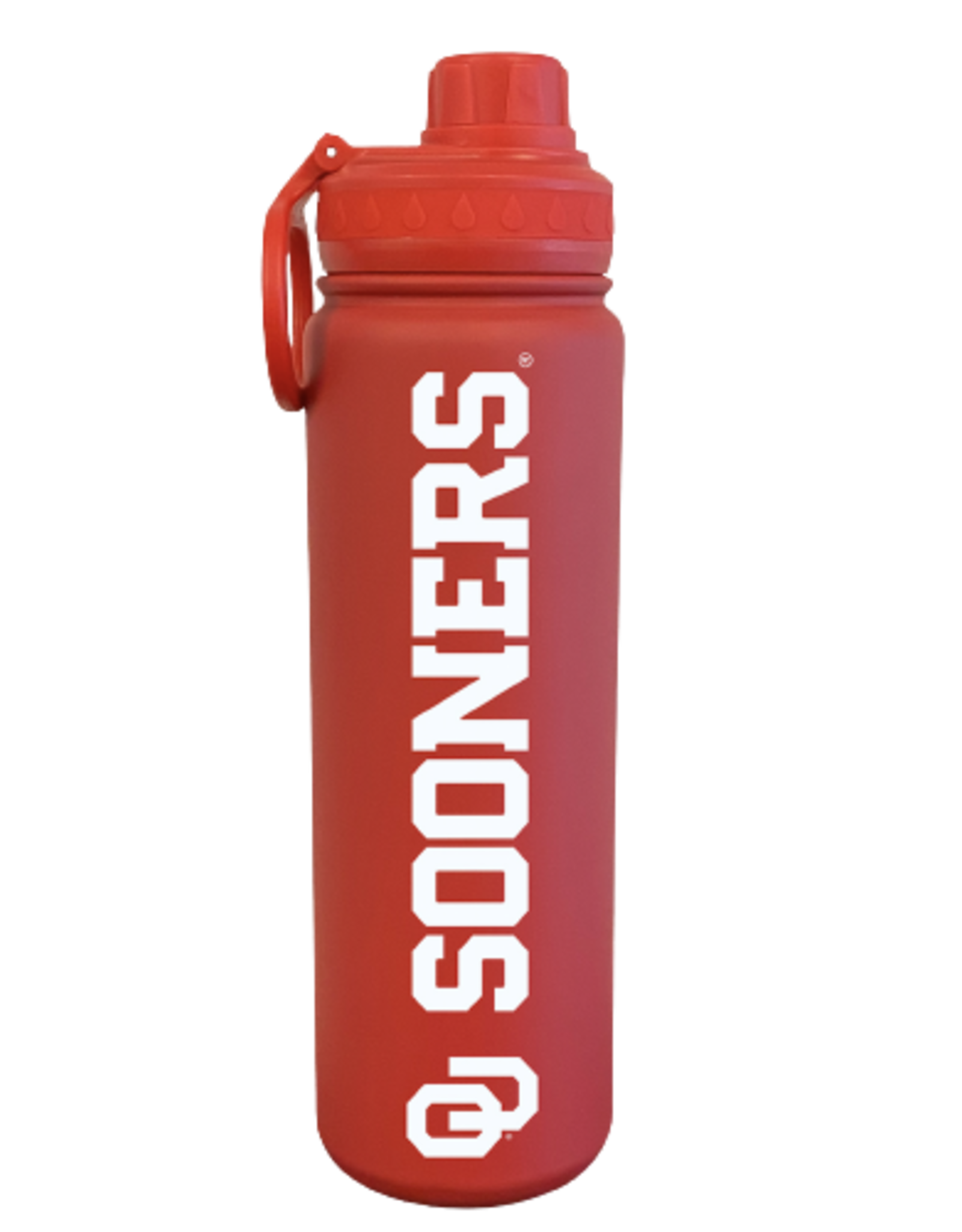 The Fanatic Group OU Sooners 24oz Frosted Finish Stainless Sports Bottle