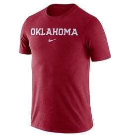 Nike Men's Nike Crimson Essential Oklahoma Wordmark Tee