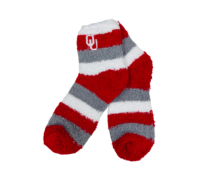 New York Giants Football Red & Blue RMC Pro Stripe Soft Fuzzy Socks