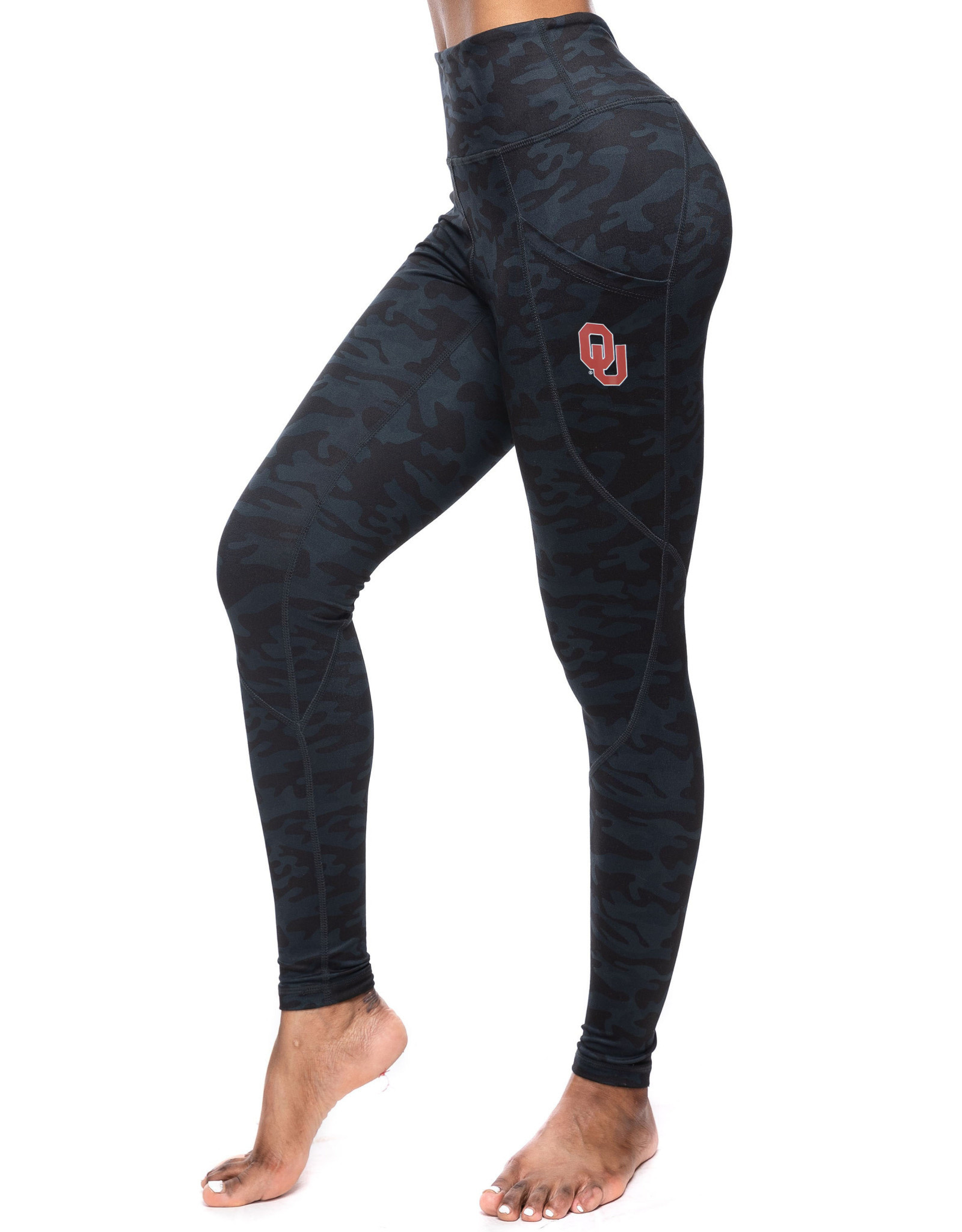 Women's Black Camo Leggings with Pockets & OU Graphic - Balfour of