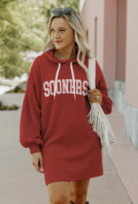 Gameday Couture Women's Sooners Vintage Wash Hooded Dress
