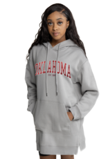 Gameday Couture Womens Oklahoma Hooded Side Split Dress