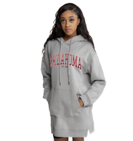 Gameday Couture Womens Oklahoma Hooded Side Split Dress