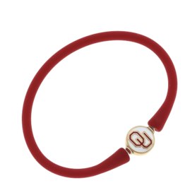 Canvas OU Bali Silicone Bracelet Crimson