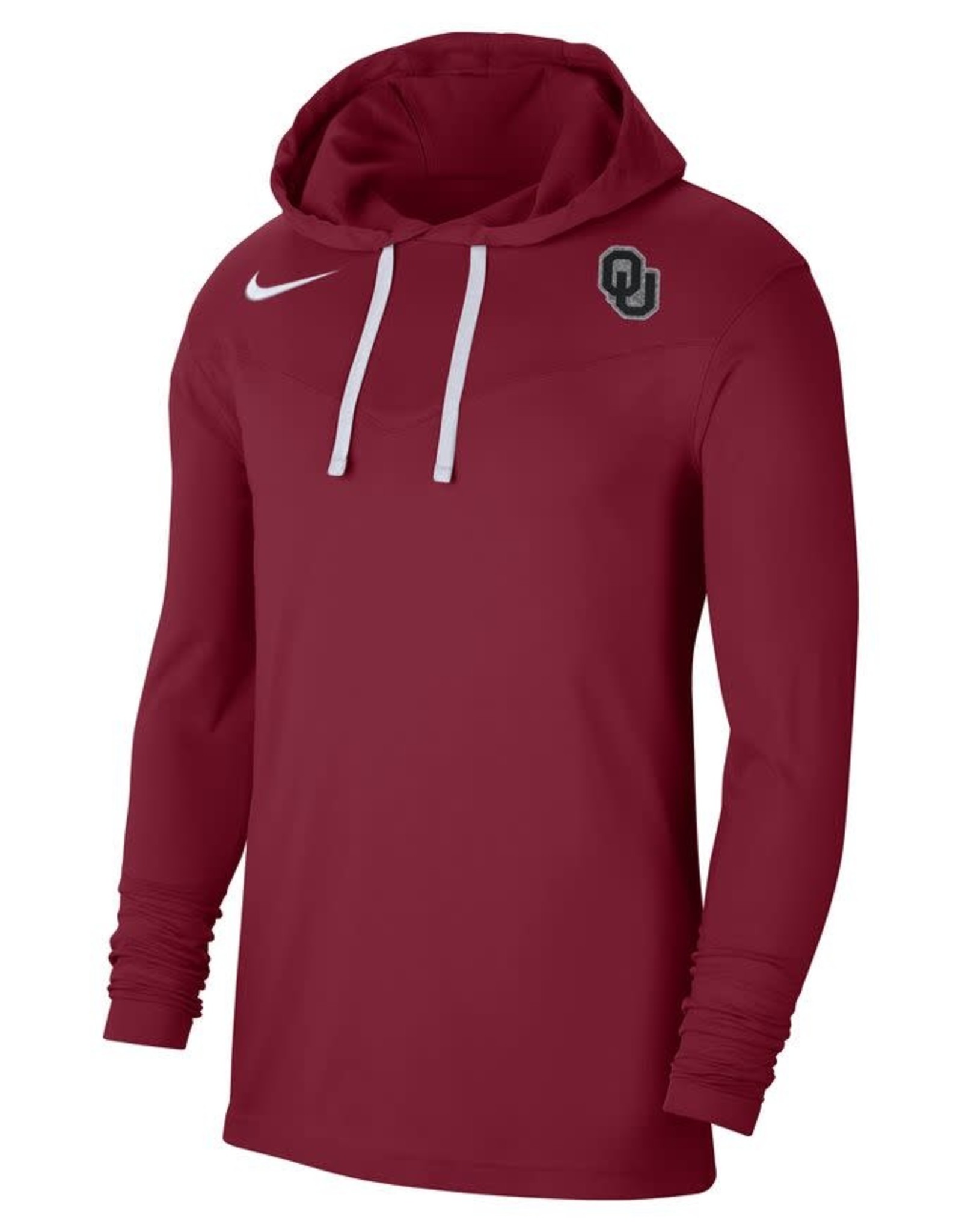 Men's Nike Crimson w/ Anthracite OU DriFit Long-sleeve Hoodie Top - Balfour of