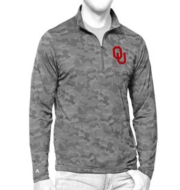 Antigua Men's OU Brigade Patterned 1/4 Zip