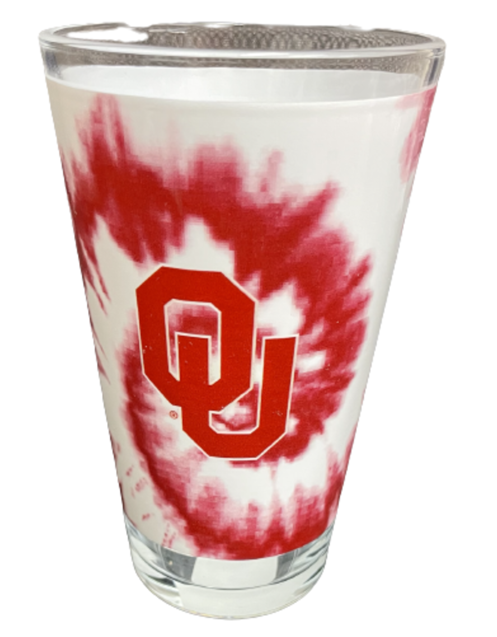 Indigo Falls OU Tie Dye Pint Glass