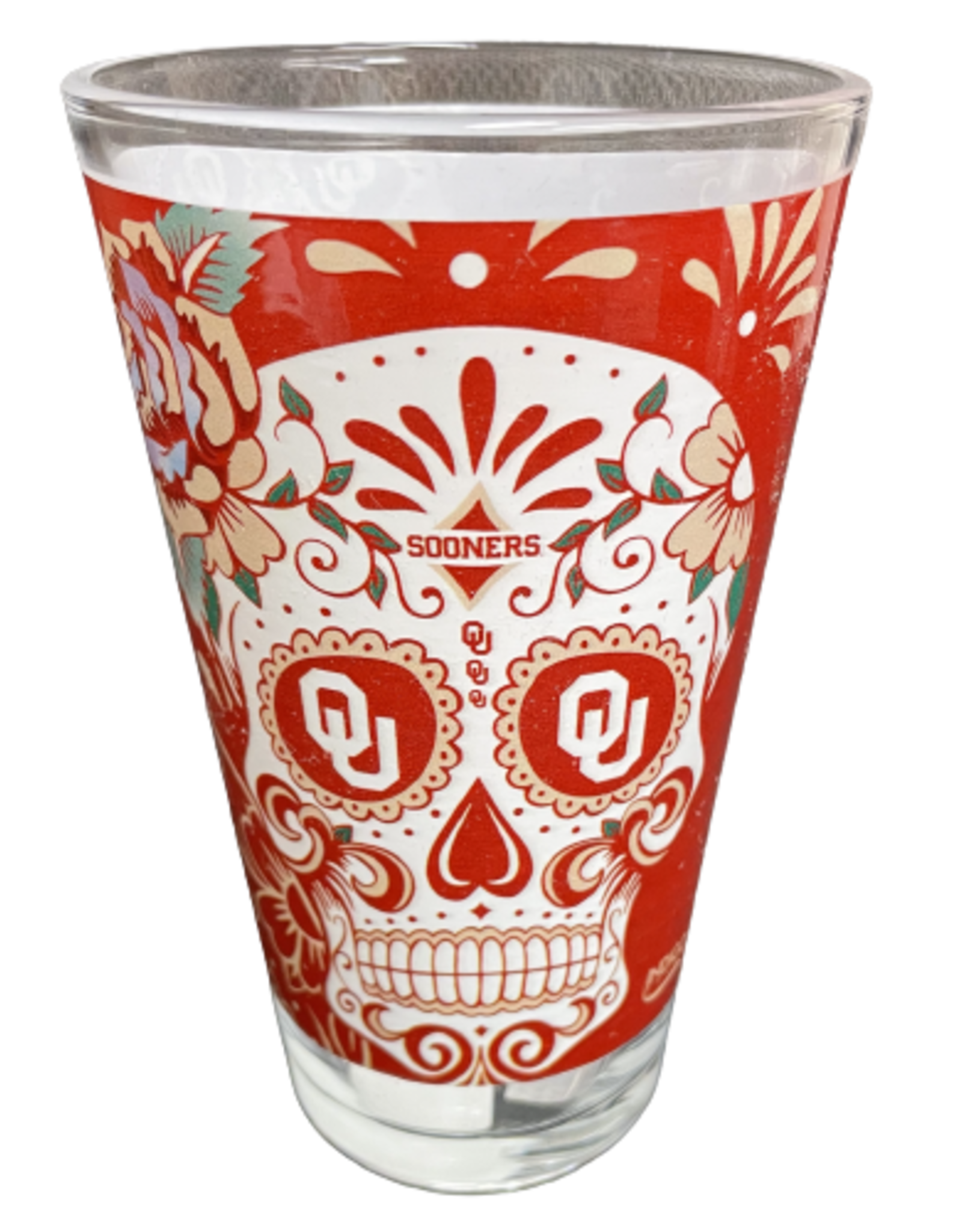 Indigo Falls OU Dia De Los Muertos Pint Glass