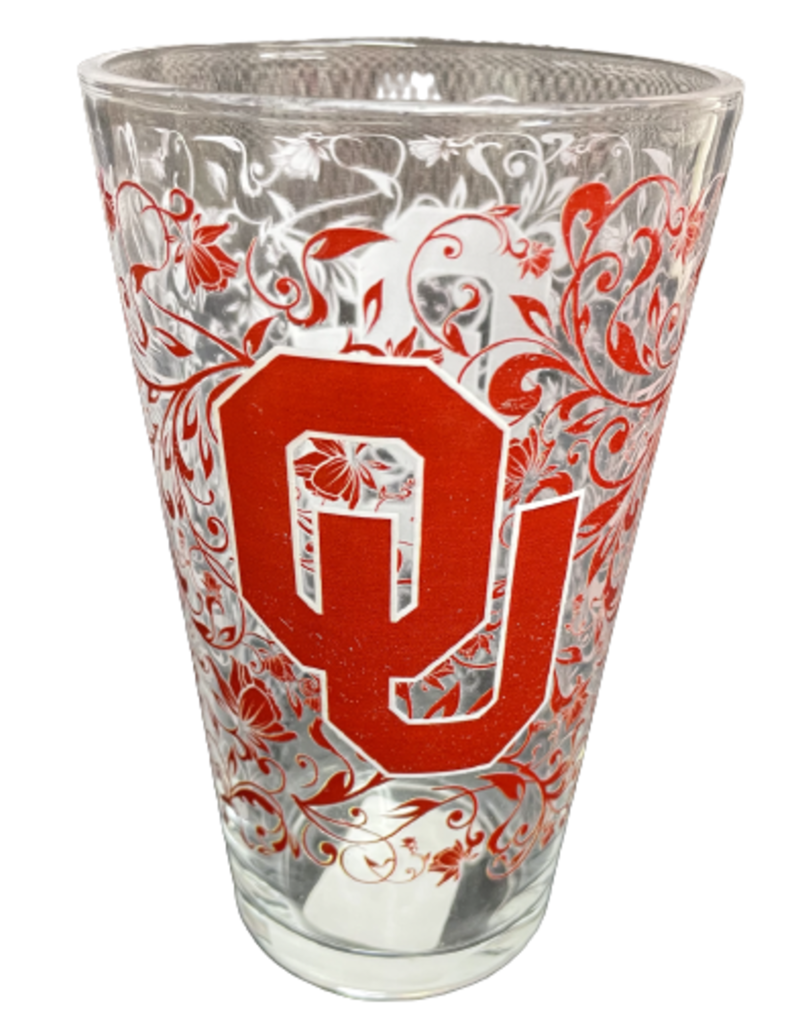 Indigo Falls OU Floral Pint Glass