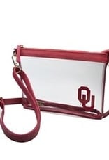 Capri Designs OU Fashion Clear Small Crossbody 8"x6"x1.6"