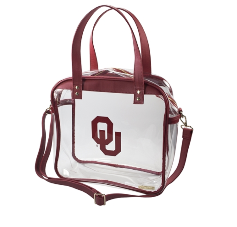 OU Clear Carryall Stadium Tote Bag with Privacy Pouch - Balfour of Norman